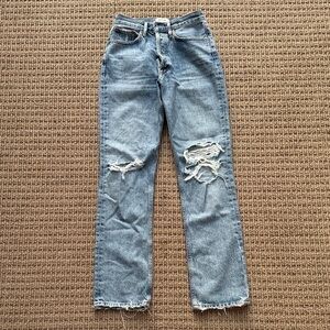 Agolde Light Blue Straight Leg Jeans